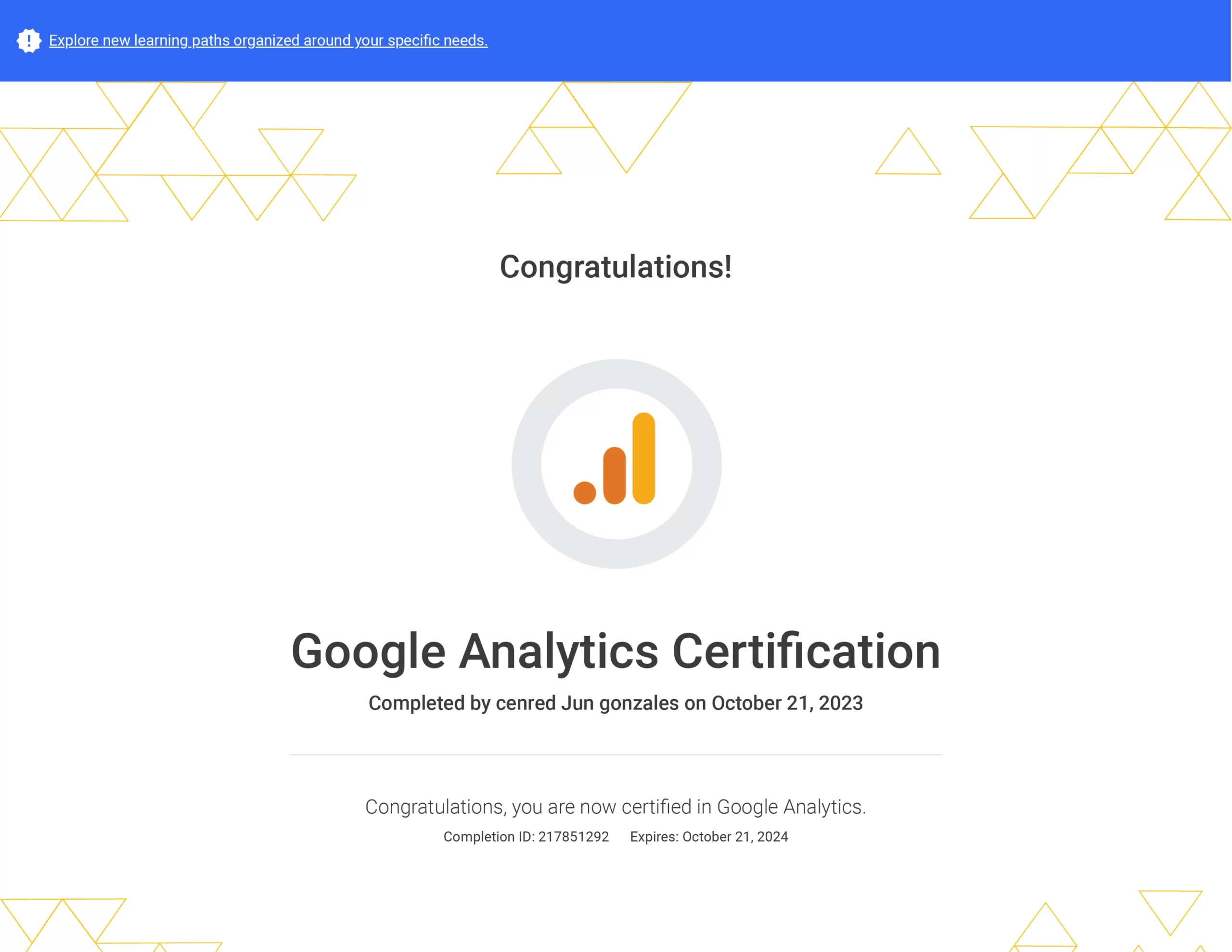 Google Analytics Certification _ Google-2_SEO Expert Philippines by CJ Gonzales