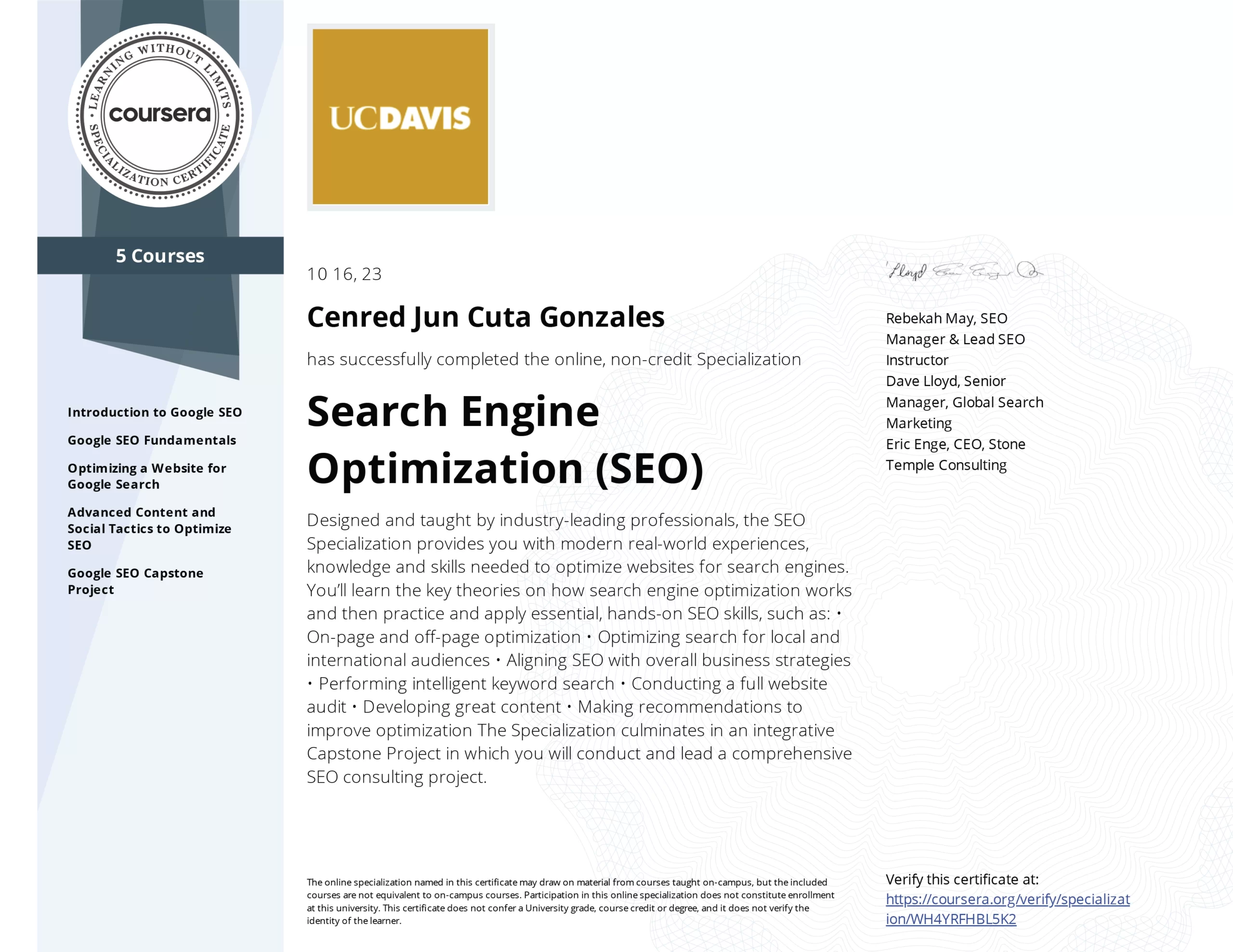 Search Engine Optimization Specialization_SEO Expert Philippines by CJ Gonzales